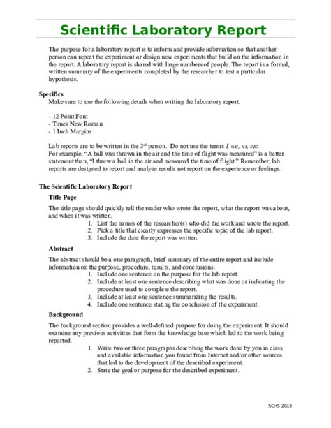 Doc Laboratory Report Overview Doc Laboratory Report Overview