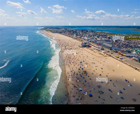 Hampton Beach Aerial View Including Historic Waterfront Buildings On Hampton Beach Aerial View Including Historic Waterfront Buildings On