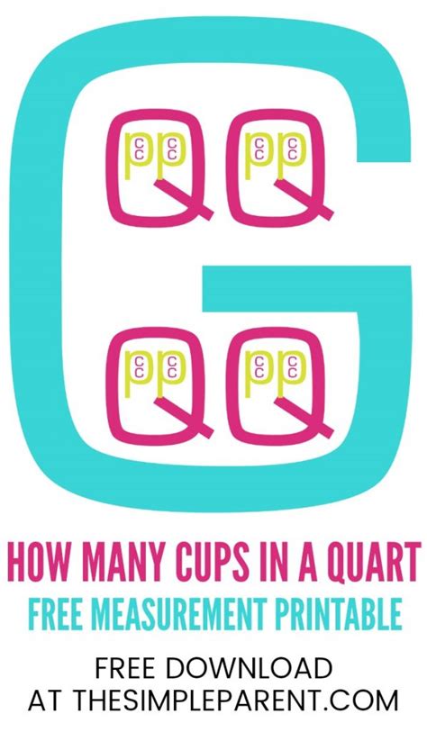 How Many Cups In A Quart Pint Gallon Free Printable Bake Me Some How Many Cups In A Quart Pint Gallon Free Printable Bake Me Some
