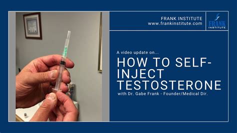 How To Inject Testosterone