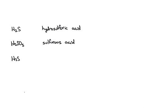 Solved Pick The Correct Formula Of Hydrosulfuric Acid Group Of Answer Solved Pick The Correct Formula Of Hydrosulfuric Acid Group Of Answer
